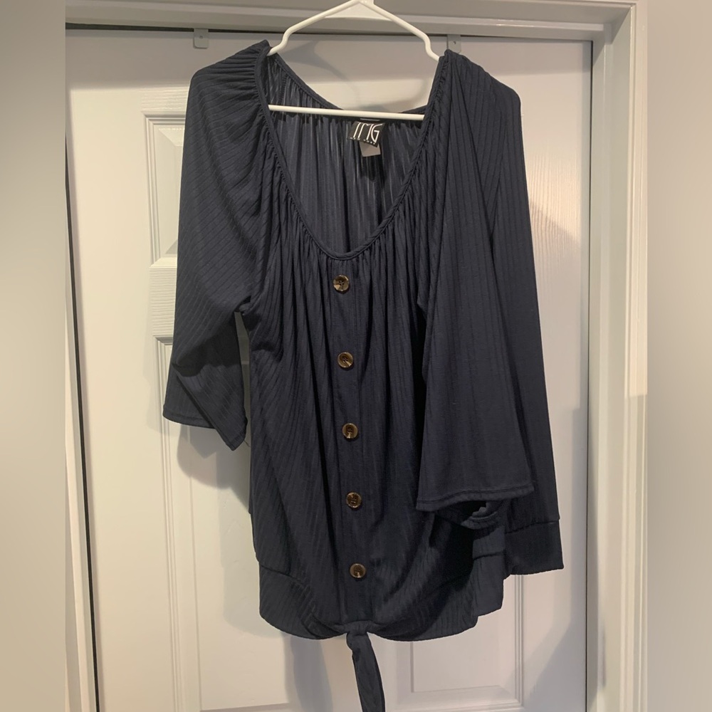 Dark blue top